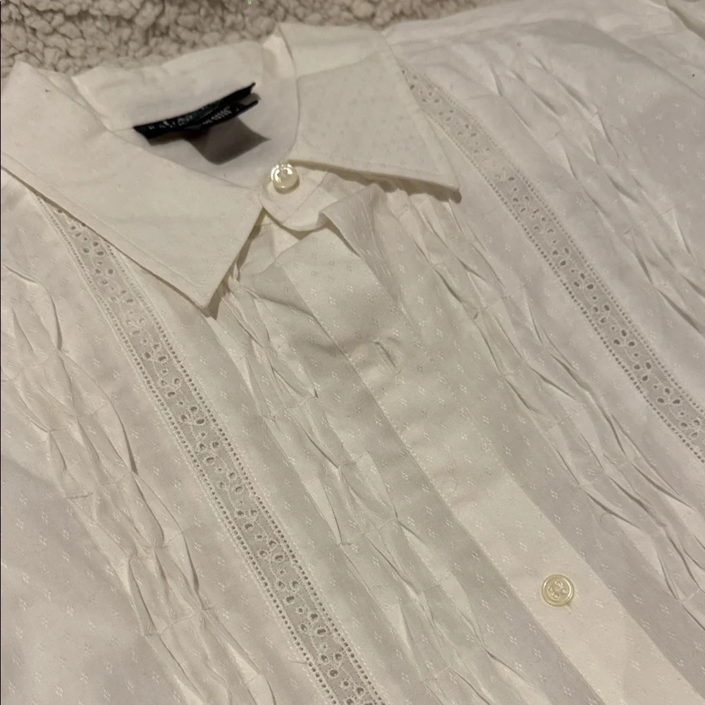 Ralph Lauren Elegant Cream Blouse - Picture 4 of 5